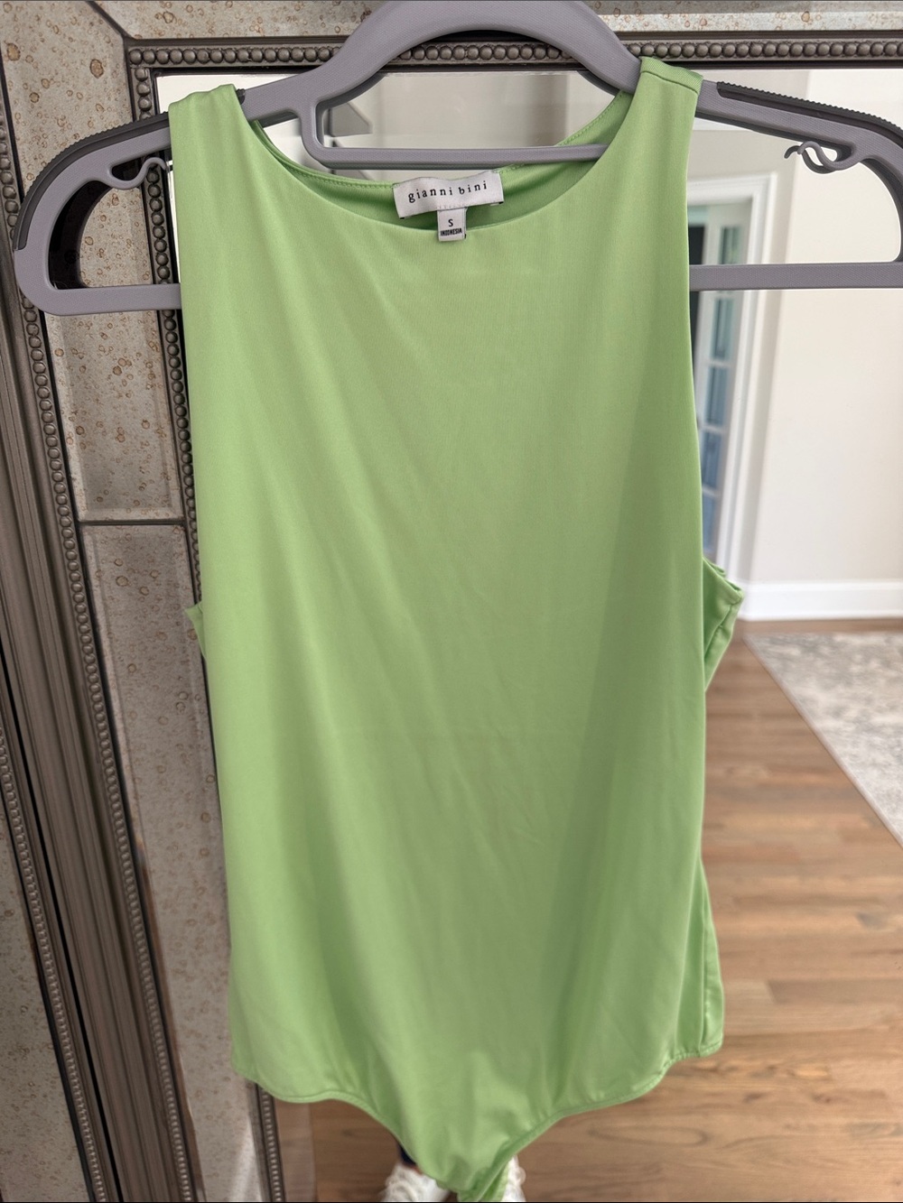 Gianni Bini Light Lime Green Sleeveless Bodysuit